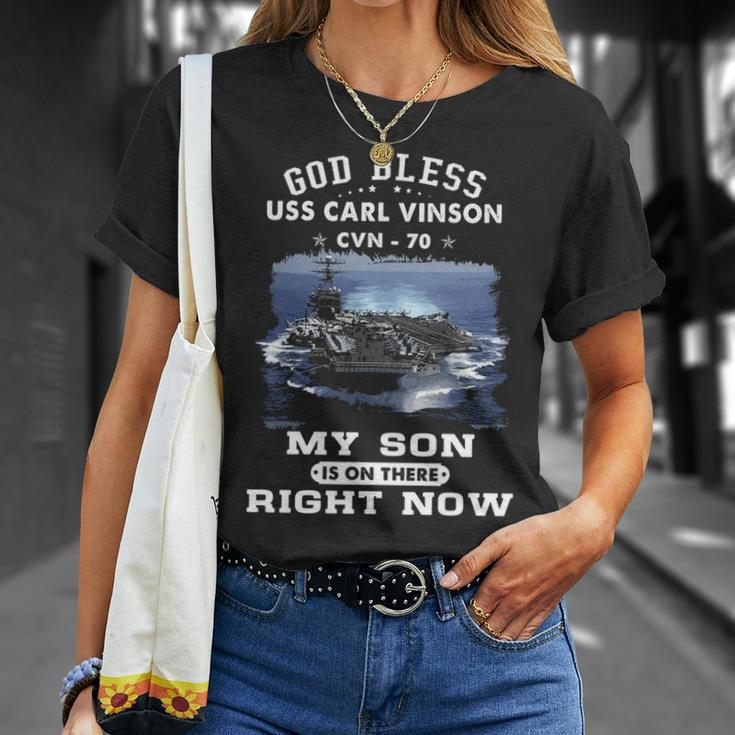 My Son Is On Uss Carl Vinson Cvn Unisex T-Shirt Gifts for Her