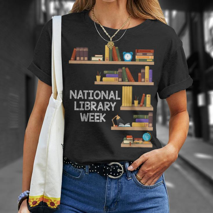 National Library Week Book Reading Library Day Librarian T-shirt Gifts for Her