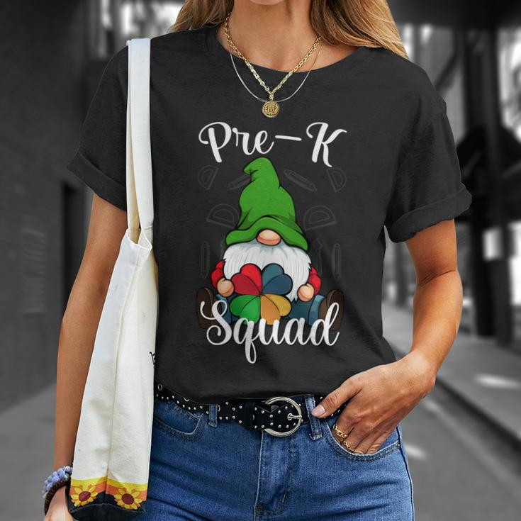 Pregiftk Squad Back To School Cute Gnome Students Teachers Gift Unisex T-Shirt Gifts for Her
