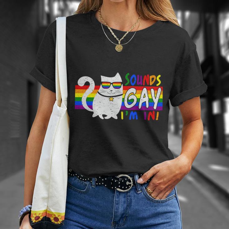 Pride Month Cat Sounds Gay I Am In Lgbt Unisex T-Shirt Gifts for Her