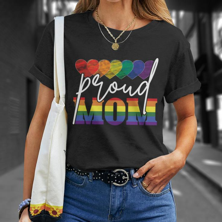 Proud Mom Mothers Day Gift Lgbtq Rainbow Flag Gay Pride Lgbt Gift V2 Unisex T-Shirt Gifts for Her