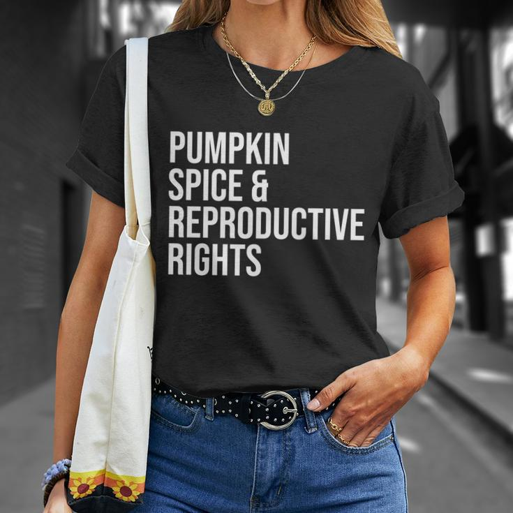 Pumpkin Spice And Reproductive Rights Gift V2 Unisex T-Shirt Gifts for Her