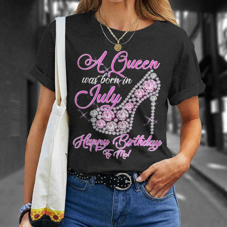 A Queen Was Born In July Fancy Birthday T-Shirt Gifts for Her