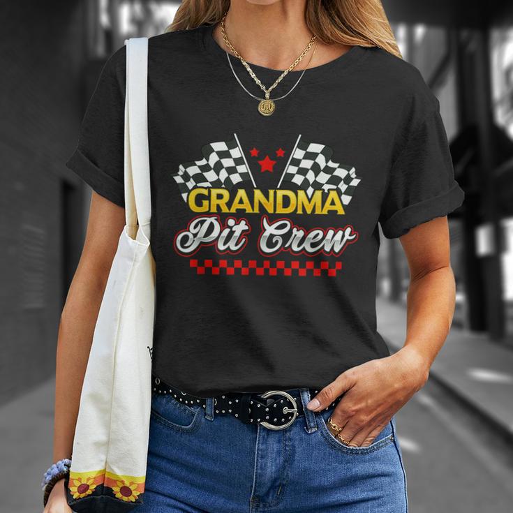 Race Car Birthday Party Racing Family Grandma Pit Crew Unisex T-Shirt Gifts for Her