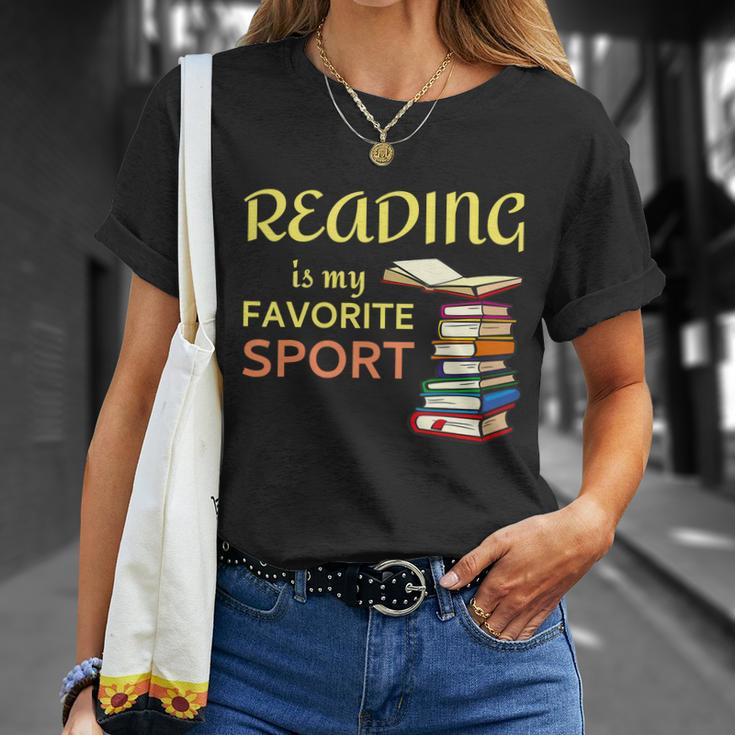 Reading Is My Favorite Sport A Cute And Funny Gift For Bookworm Book Lovers Book Unisex T-Shirt Gifts for Her