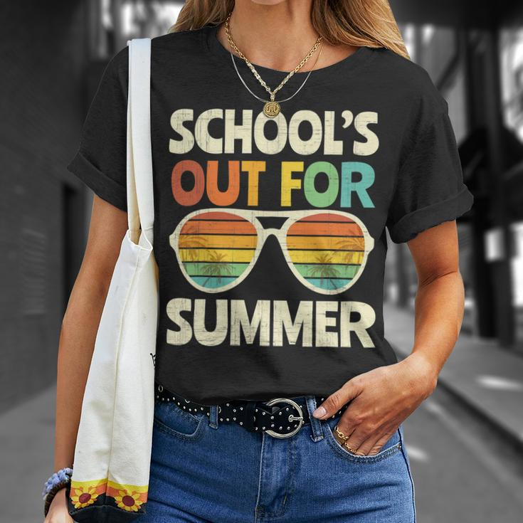 Retro Last Day Of School Schools Out For Summer Teacher Gift V3 Unisex T-Shirt Gifts for Her