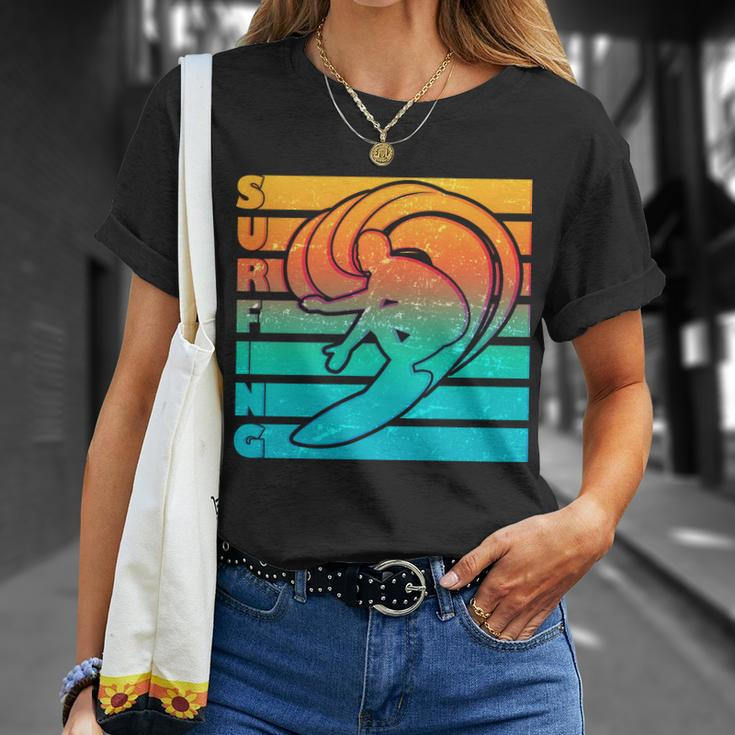 Retro Surfing V2 Unisex T-Shirt Gifts for Her