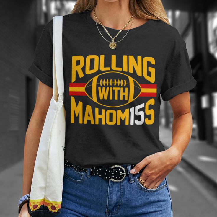 Rolling With Mahomes Kc Football Unisex T-Shirt Gifts for Her