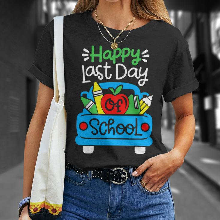 School Truck Shirts Happy Last Day Of School Teachers Kids Unisex T-Shirt Gifts for Her
