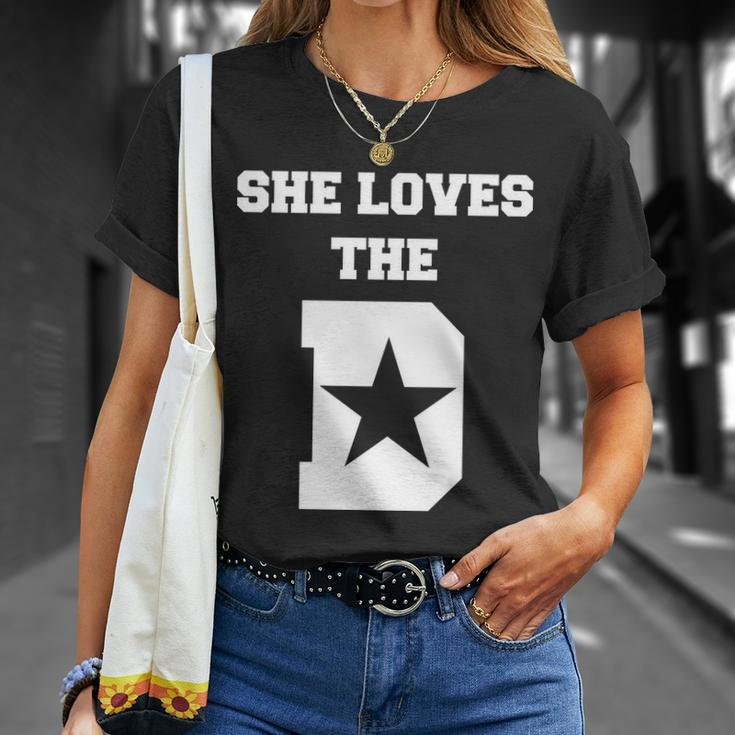 She Loves The D Dallas Texas Pride Tshirt Unisex T-Shirt Gifts for Her