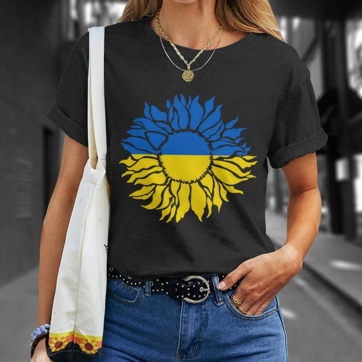 Sunflower Of Peace Ukraine Ukraine Strong Vyshyvanka Long Tshirt Unisex T-Shirt Gifts for Her