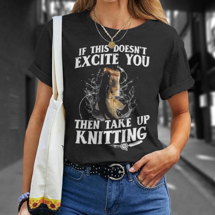 Take Up Knitting Unisex T-Shirt Gifts for Her