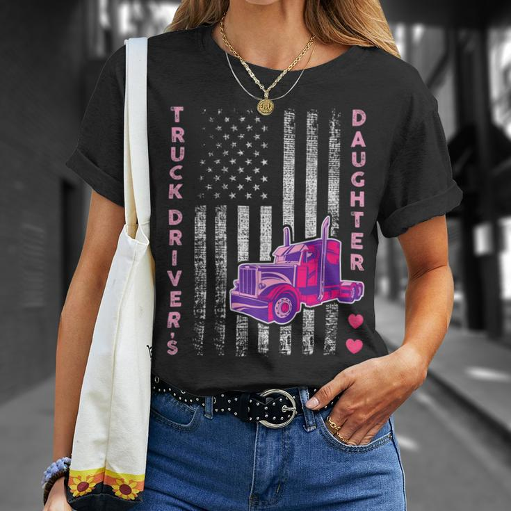 Trucker Truck Drivers Daughter Girl Trucker Unisex T-Shirt Gifts for Her