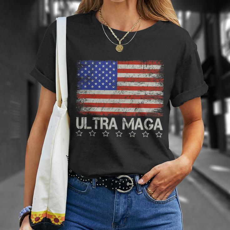 Ultra Maga Shirt Maga King Funny Anti Biden Us Flag Pro Trump Trendy Tshirt V2 Unisex T-Shirt Gifts for Her