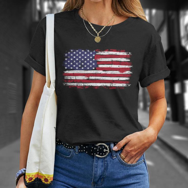 Us Flag Vintage Merican Independence Day On 4Th Of July Great Gift Unisex T-Shirt Gifts for Her