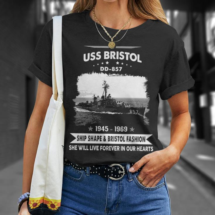 Uss Bristol Dd 857 Dd V2 Unisex T-Shirt Gifts for Her