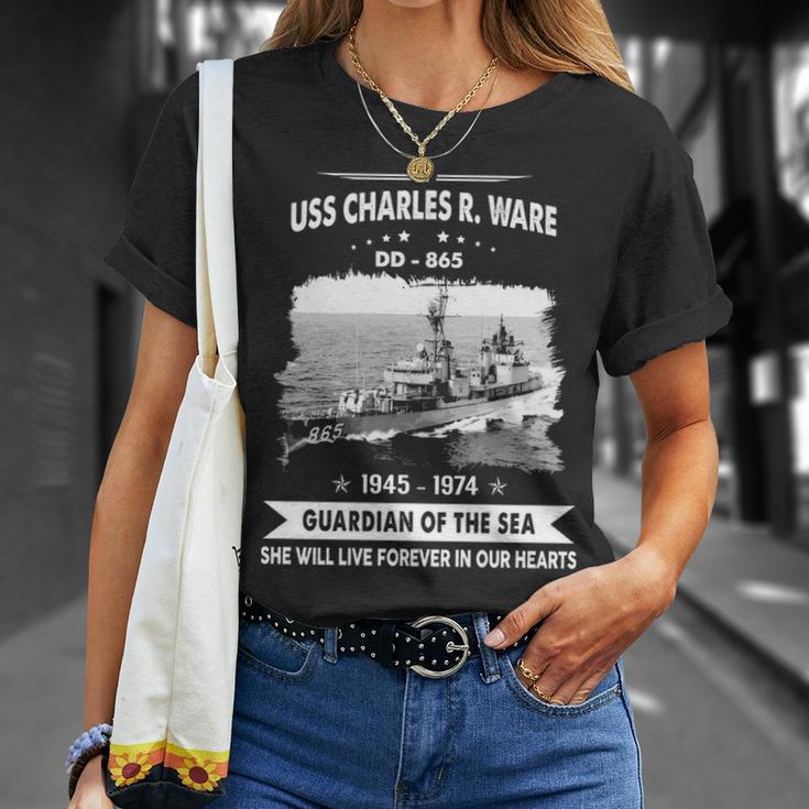 Uss Charles R Ware Dd Unisex T-Shirt Gifts for Her