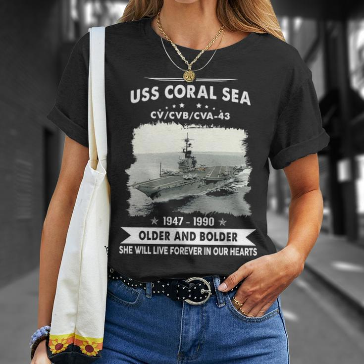 Uss Coral Sea Cv 43 Cva V2 Unisex T-Shirt Gifts for Her