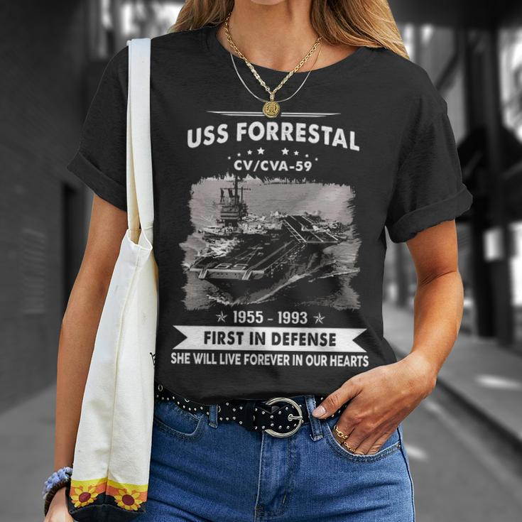 Uss Forrestal Cv 59 Cva Unisex T-Shirt Gifts for Her