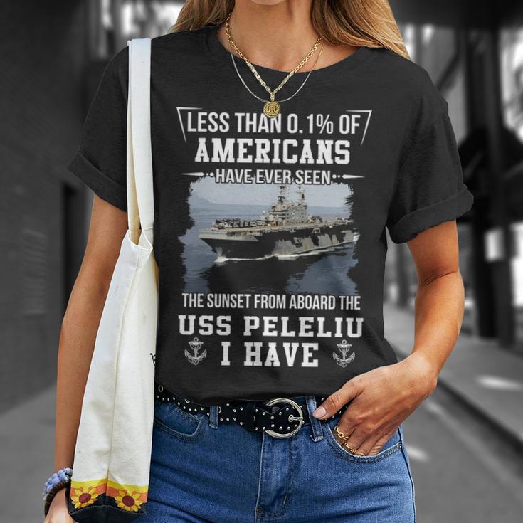 Uss Peleliu Lha 5 Sunset Unisex T-Shirt Gifts for Her