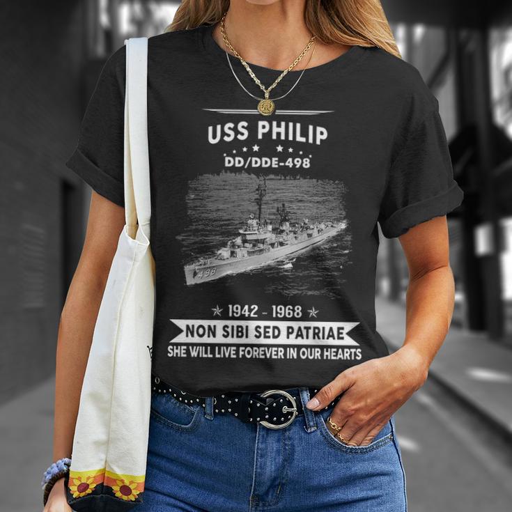 Uss Philip Dd 498 De Unisex T-Shirt Gifts for Her