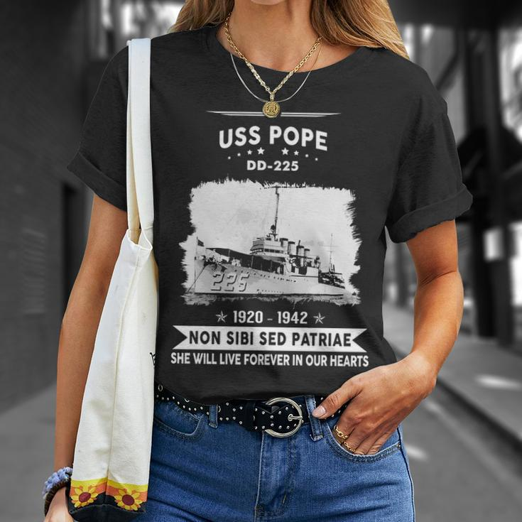Uss Pope Dd 225 Dd Unisex T-Shirt Gifts for Her