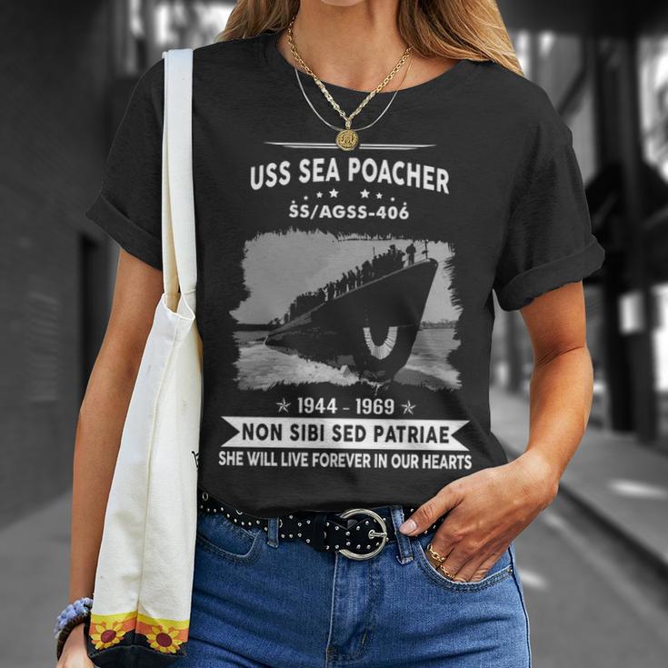 Uss Sea Poacher Ss 406 Agss Unisex T-Shirt Gifts for Her