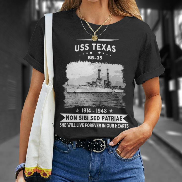 Uss Texas Bb 35 Battleship Unisex T-Shirt Gifts for Her
