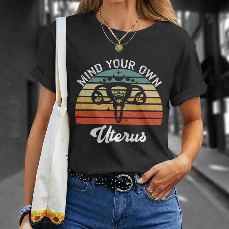 Vintage Mind Your Own Uterus Feminist Pro Choice Cute Gift Unisex T-Shirt Gifts for Her