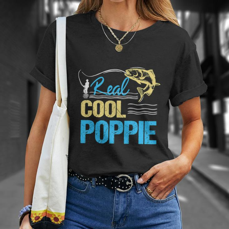 Vintage Reel Cool Poppie Fishing Daddy Unisex T-Shirt Gifts for Her