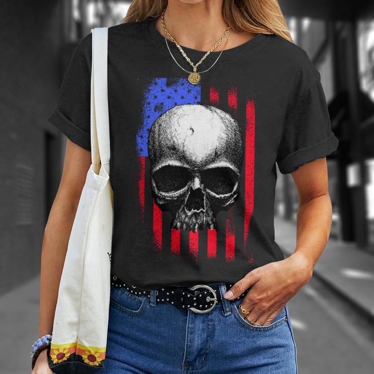 Vintage Usa American Flag V2 Unisex T-Shirt Gifts for Her