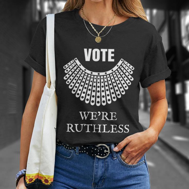 Vote Were Ruthless Feminist Womens Rights Unisex T-Shirt Gifts for Her