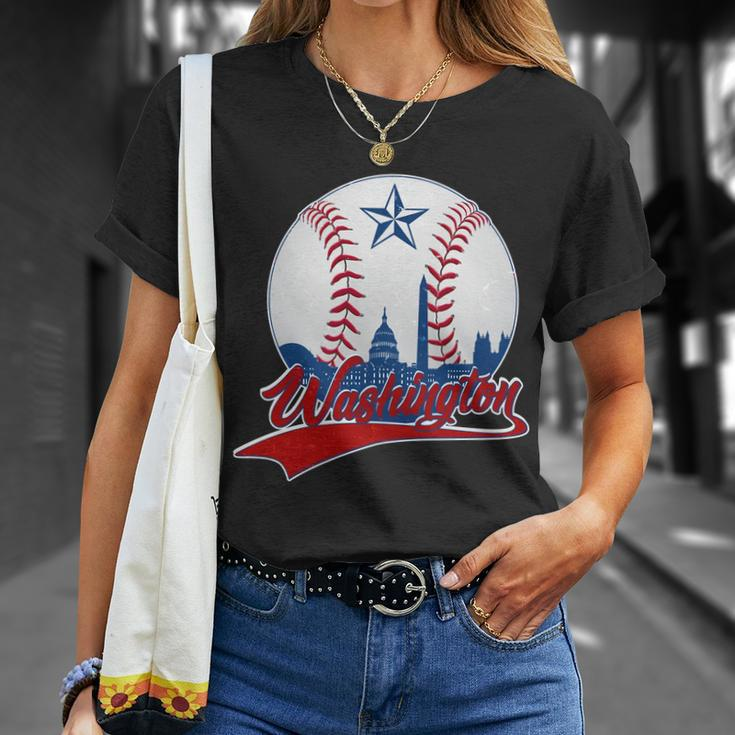Washington Baseball Vintage Style Fan Unisex T-Shirt Gifts for Her