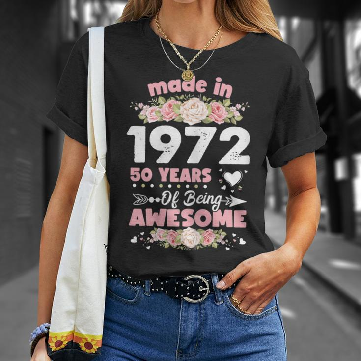 Womens 50 Years Old Gifts 50Th Birthday Born In 1972 Women Girls Unisex T-Shirt Gifts for Her