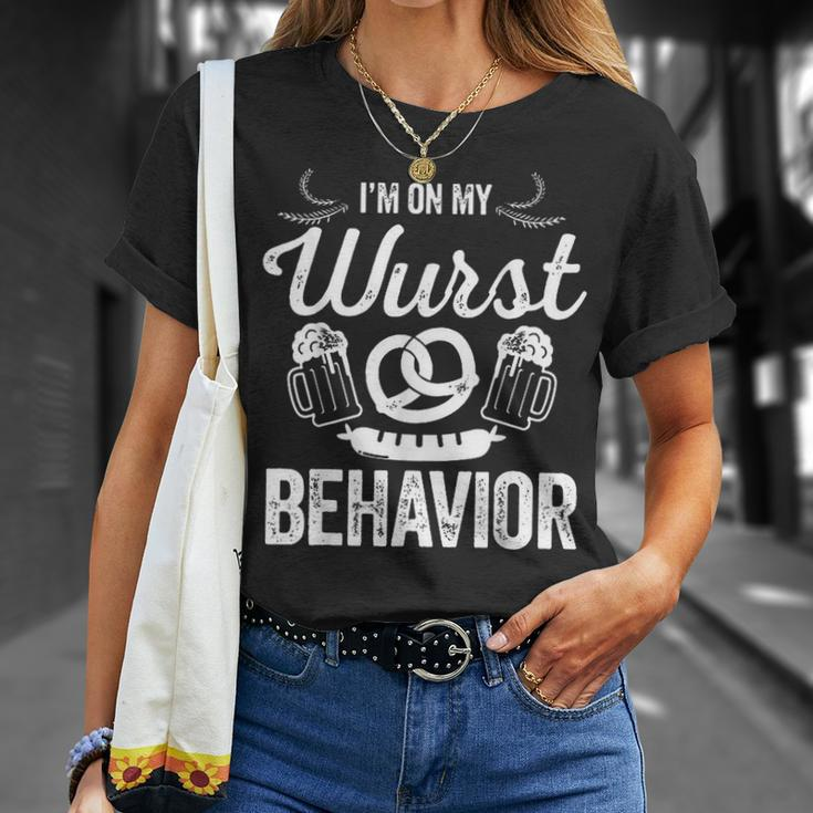 Wurst Behavior Oktoberfest German Festival T-shirt Gifts for Her