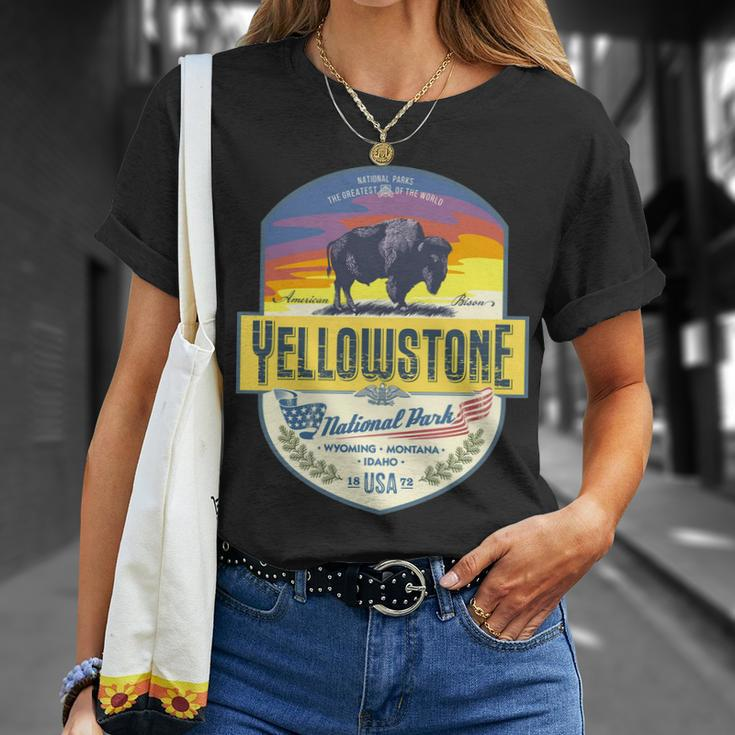 Yellowstone National Park Tshirt V2 Unisex T-Shirt Gifts for Her