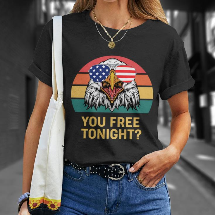 You Free Tonight Bald Eagle Mullet Usa Flag 4Th Of July Gift V2 Unisex T-Shirt Gifts for Her