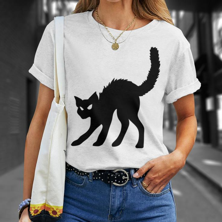 Halloween Black Cat Witches Pet Design Men Women T-shirt Graphic Print Casual Unisex Tee Gifts for Her
