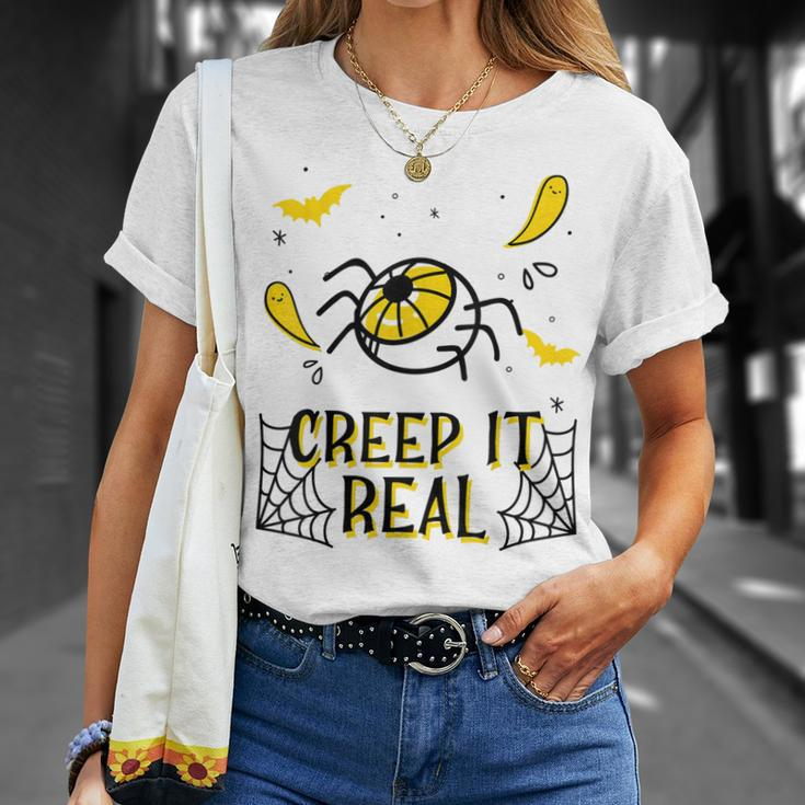Halloween Spooky Eye Creep It Real Costume Unisex T-Shirt Gifts for Her