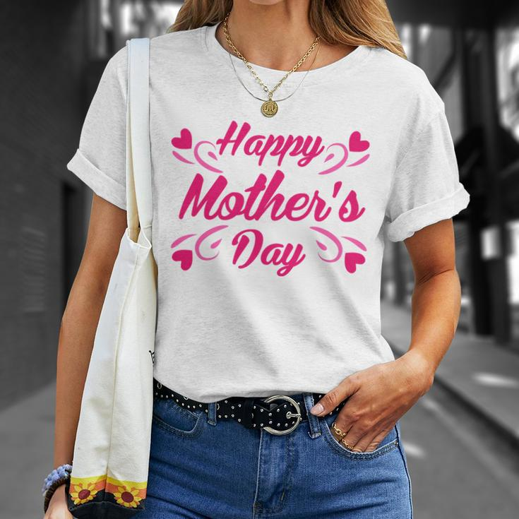 Happy Mothers Day Hearts Gift Tshirt Unisex T-Shirt Gifts for Her