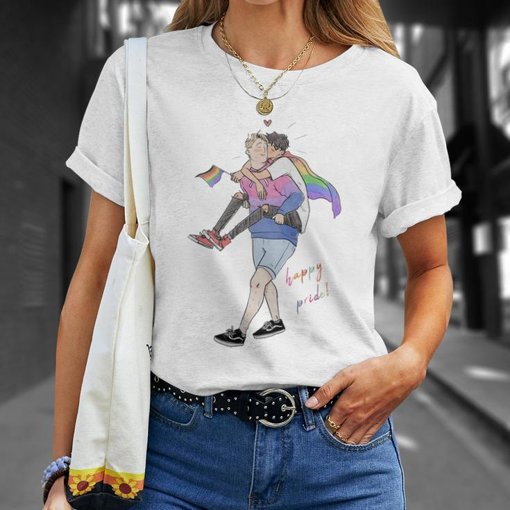 Heartstopper Lgbt Lover Nick And Charlie Happy Pride Unisex T-Shirt Gifts for Her
