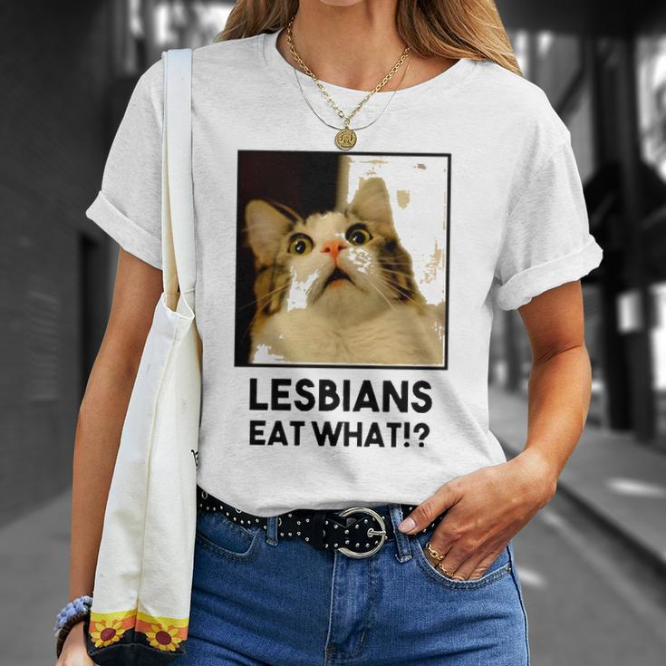 Lesbian Eat What Funny Cat Unisex T-Shirt Gifts for Her