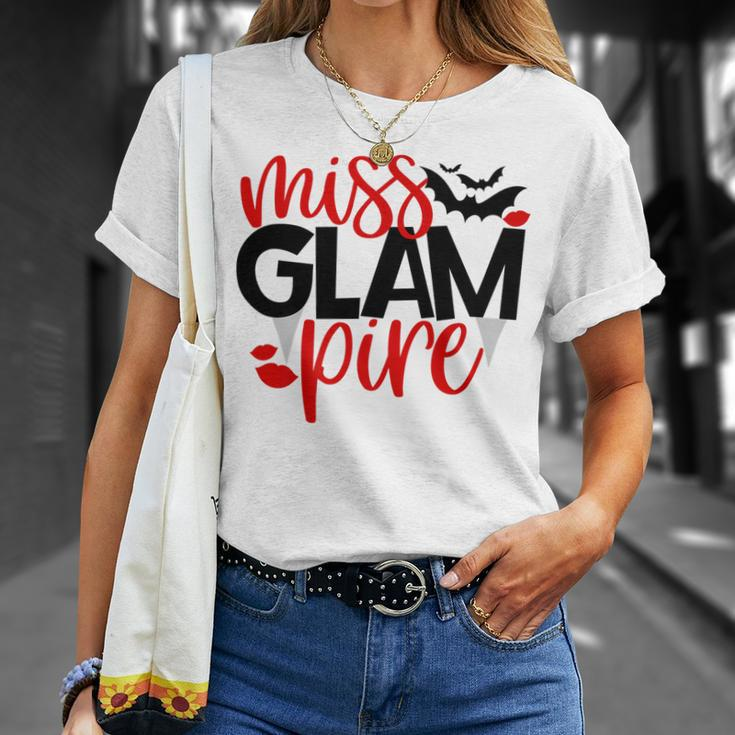 Little Miss Glam Pire Vampire Halloween Cute Kids Girls Bat Fangs Unisex T-Shirt Gifts for Her