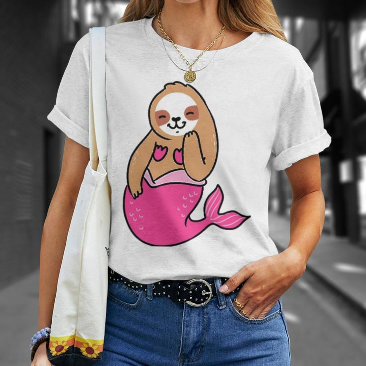 Mermaid Sloth Cute Sloth Unisex T-Shirt Gifts for Her