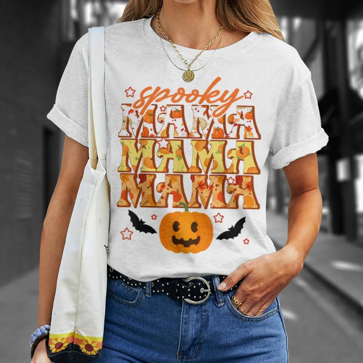 Spooky Mama Spooky Season Funny Halloween Mom Mommy Gifts Unisex T-Shirt Gifts for Her