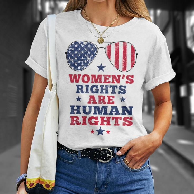 Womens Rights Are Human Rights American Flag 4Th Of July Unisex T-Shirt Gifts for Her