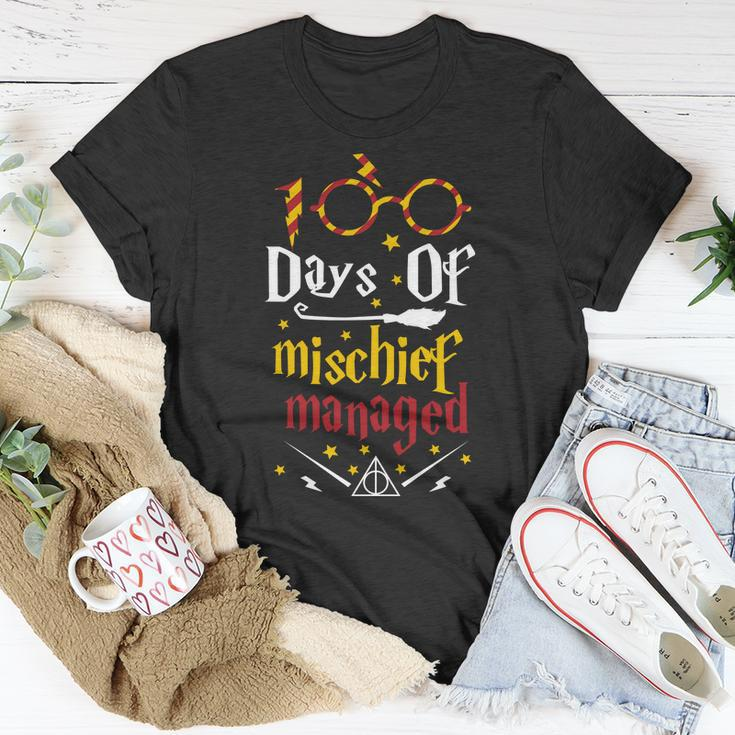 100 Days Of Mischief Managed 100Th Day Of School Unisex T-Shirt Unique Gifts