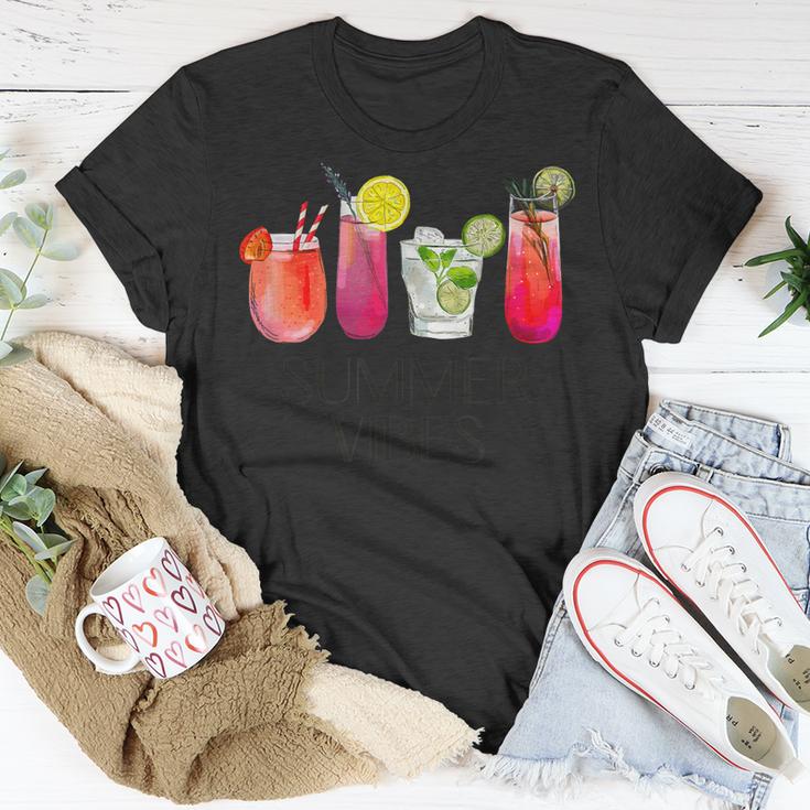 Summer Vibes Tropical Cocktail Drink Design For Beach Fun  Unisex T-Shirt