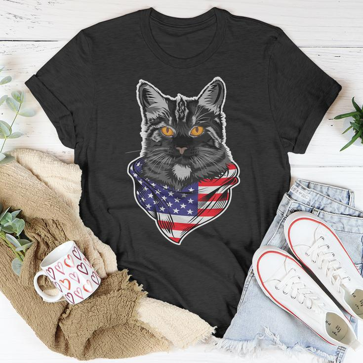 4Th Of July Cat American Patriotic Unisex T-Shirt Unique Gifts