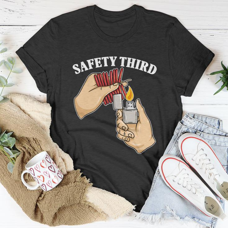 4Th Of July Firecracker Safety Third Funny Fireworks Gift Unisex T-Shirt Unique Gifts